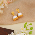 White Jumkas – Traditional Bell-Shaped Earrings | HV