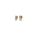 Diamond Cluster Clip-On Nose Rings – Rose & 22K Gold Plated Set