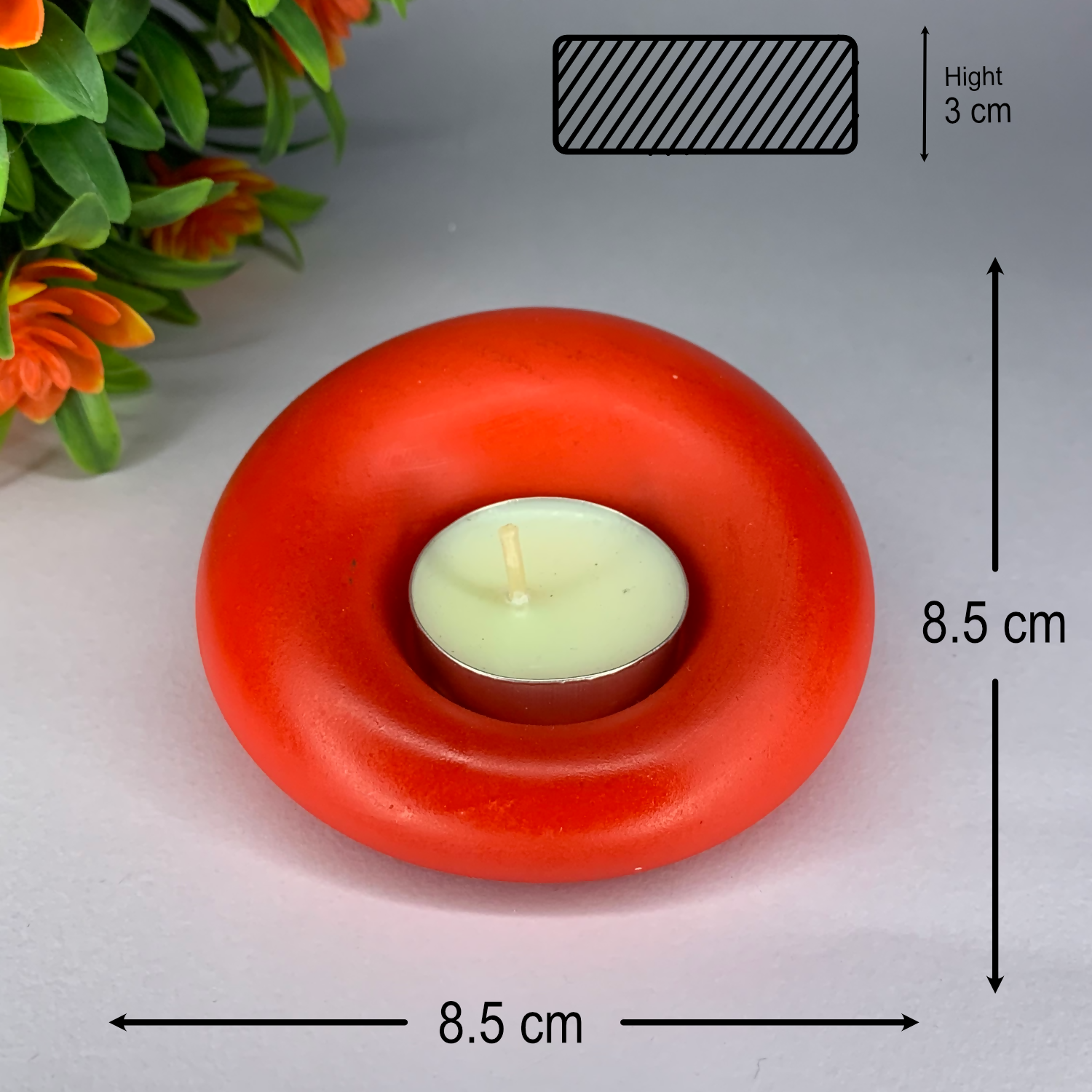 Gadi Diya red tealight candle Elegant Home Decor Handmade