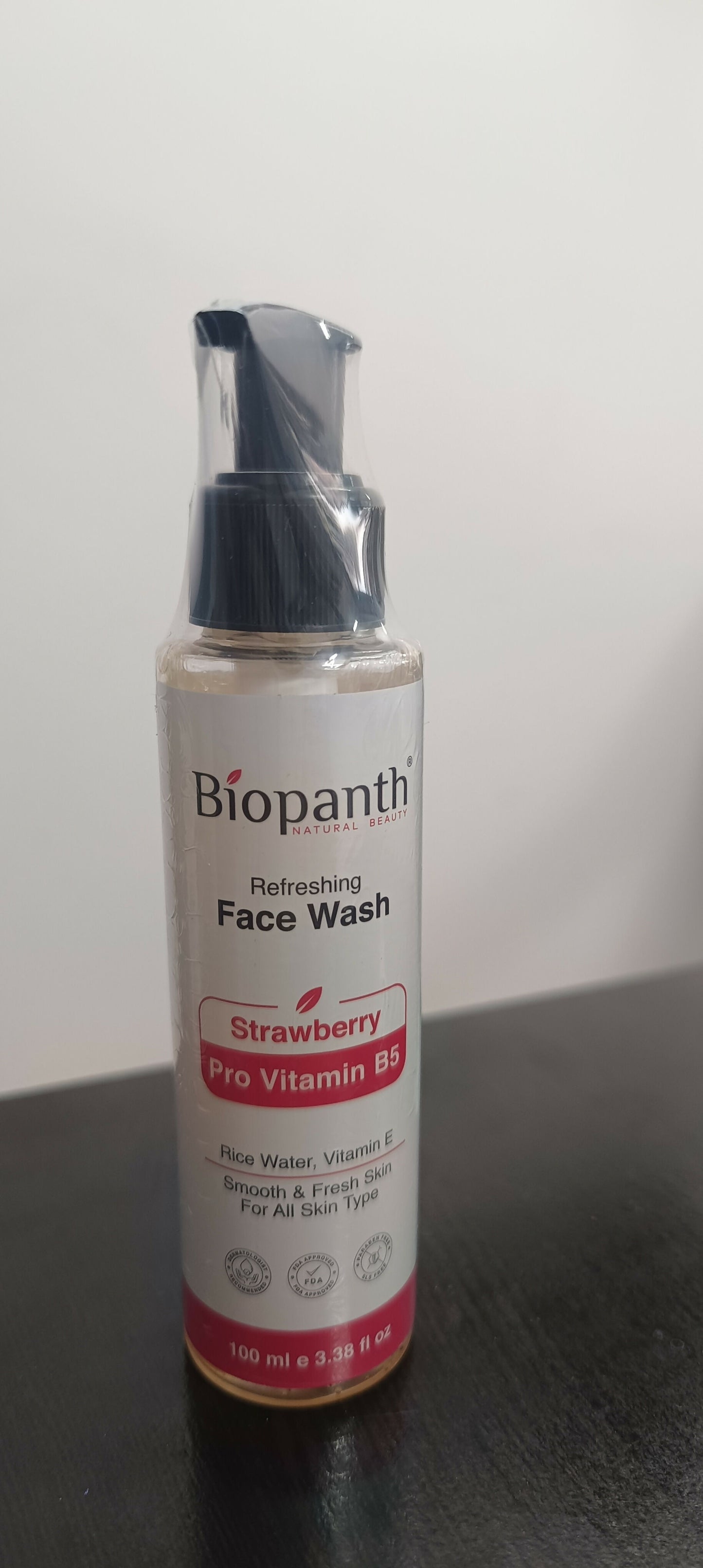 Healthy skin after using strawberry face wash