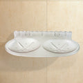 Double Soap Dish Holder – Dual Compartments with Drainage