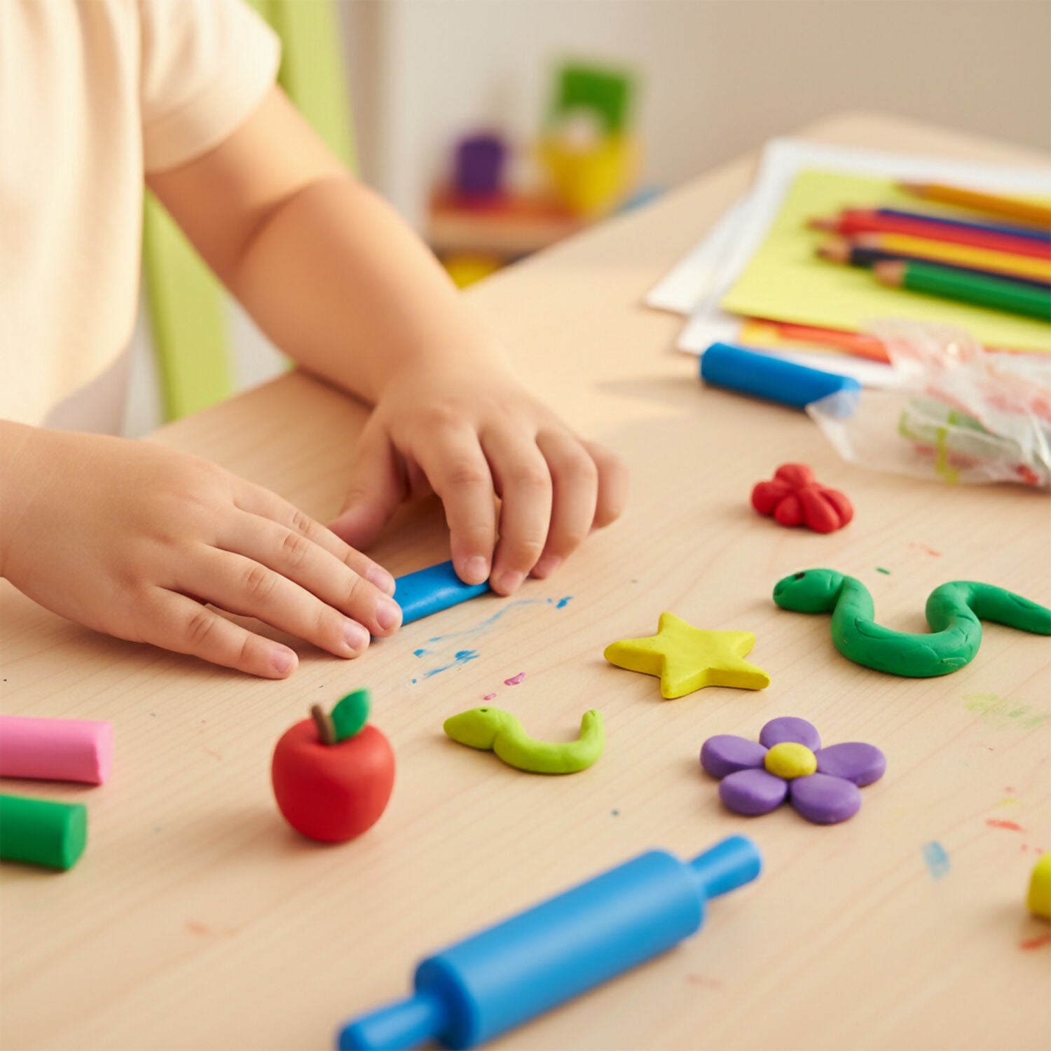 Frisky Dough Creative Clay Play Set with 10 Colours & Shape Cutters