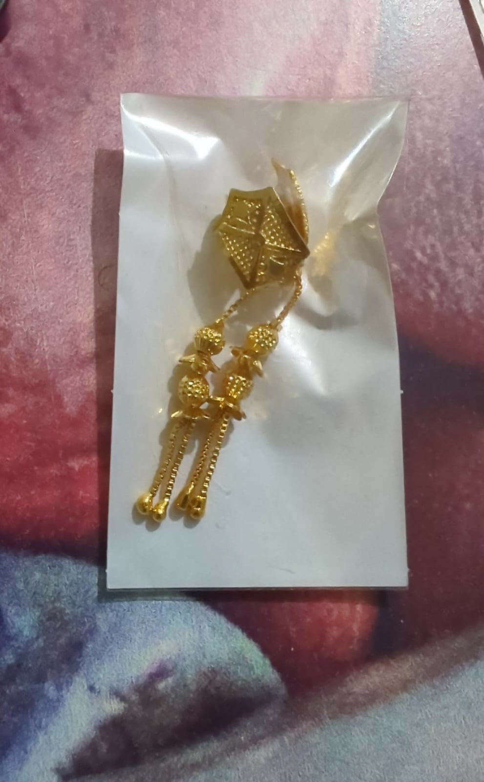 Long Chain Beads Golden Earrings for Women & Girls – Traditional Fancy Jewellery Gift