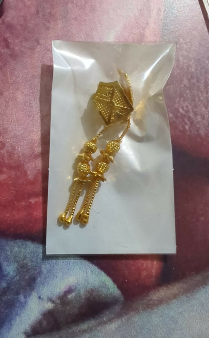 Long Chain Beads Golden Earrings for Women & Girls – Traditional Fancy Jewellery Gift