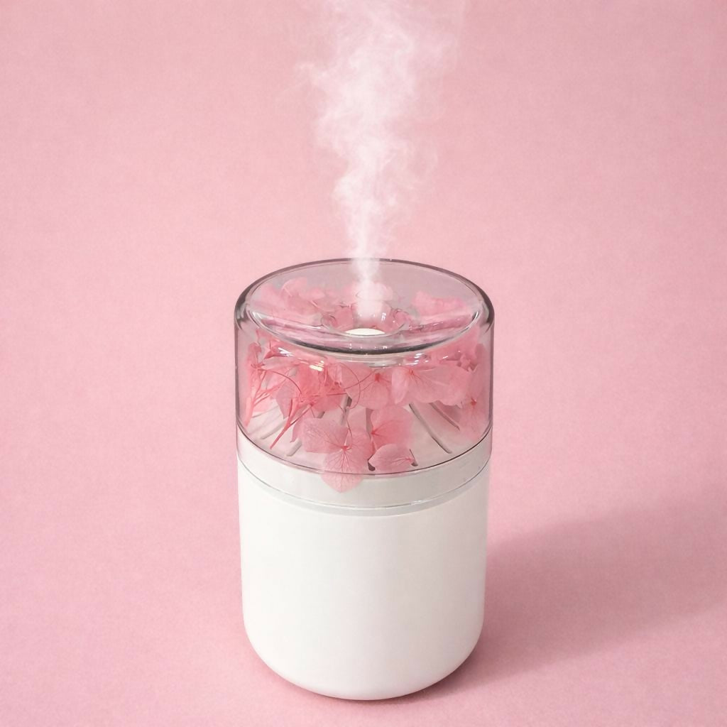 USB Portable Flower Humidifier Diffuser for Desk Home Office (Color may vary)