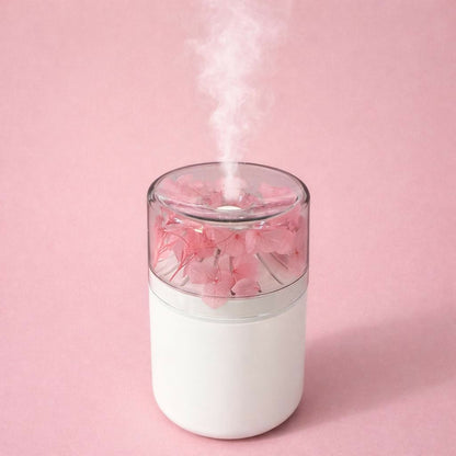 USB Portable Flower Humidifier Diffuser for Desk Home Office (Color may vary)