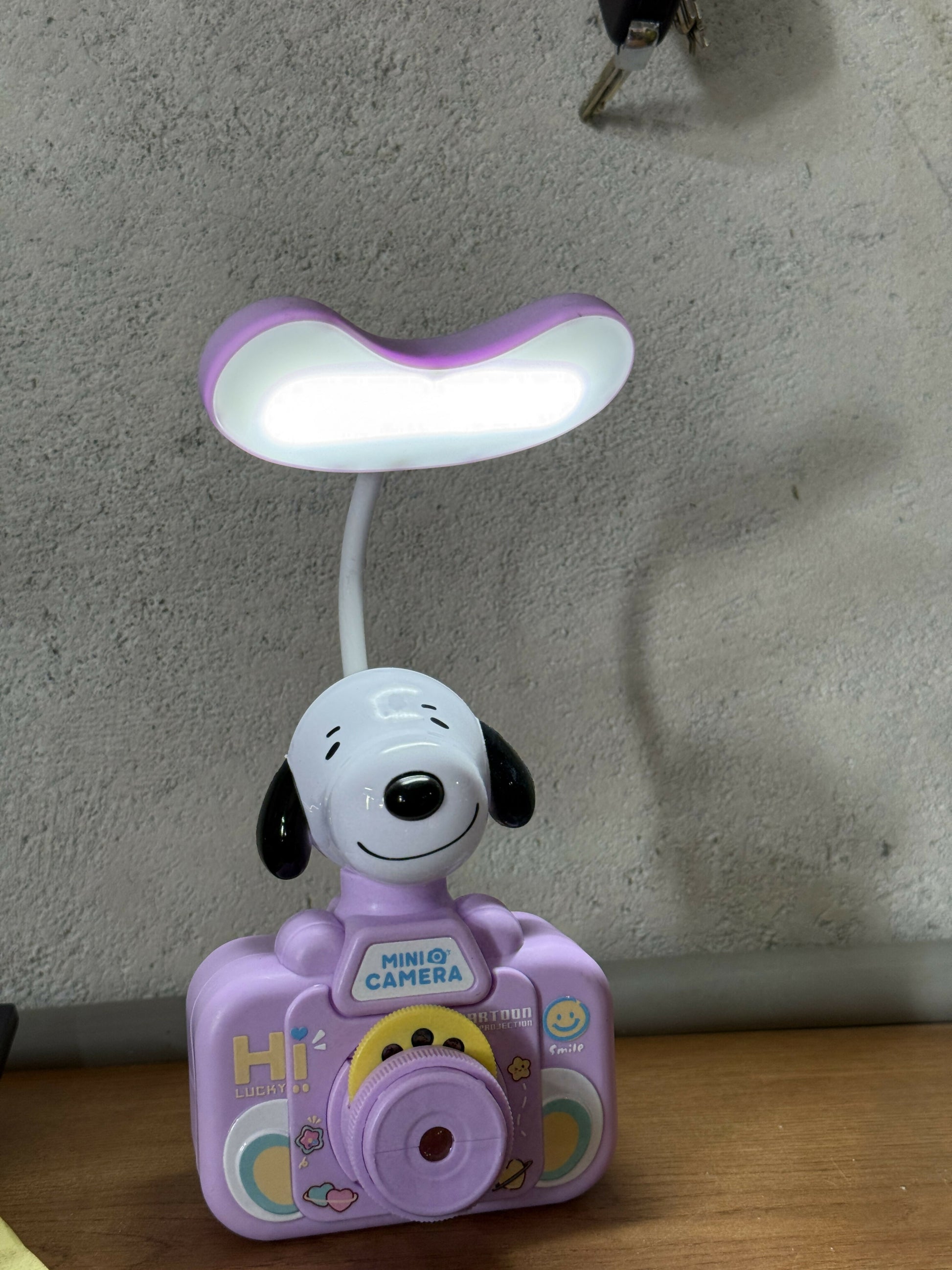 Dog Camera Kids Desk Lamp, Cute USB Rechargeable Study Night Light for Children