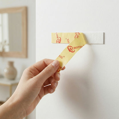 Applying Aerotix mounting tape on surface