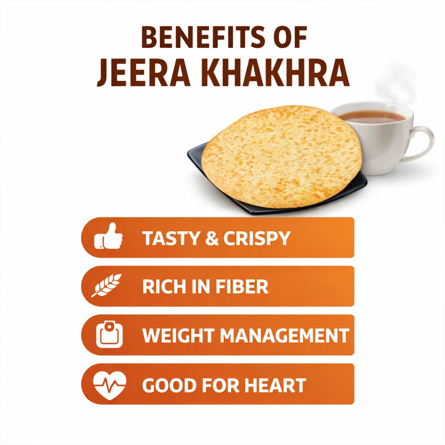 Naasta Baasta Jeera Khakhra Whole Wheat Tortilla with Cumin Crispy & Delicious Ready to Eat Snack(200gm)