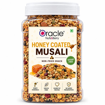 Honey Coated Fruit and Nut Muesli Premium Crunchy Rich Healthy Breakfast Bowl (450g)