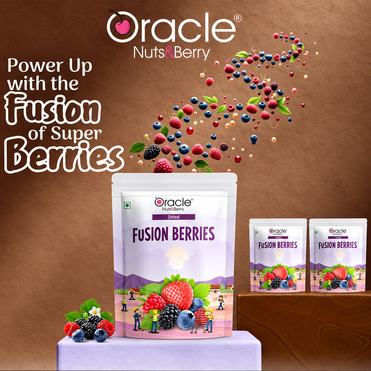 Fusion Berries Mix Premium Dried Mixed Berries Sweet and Tangy Berry Snack (250g)