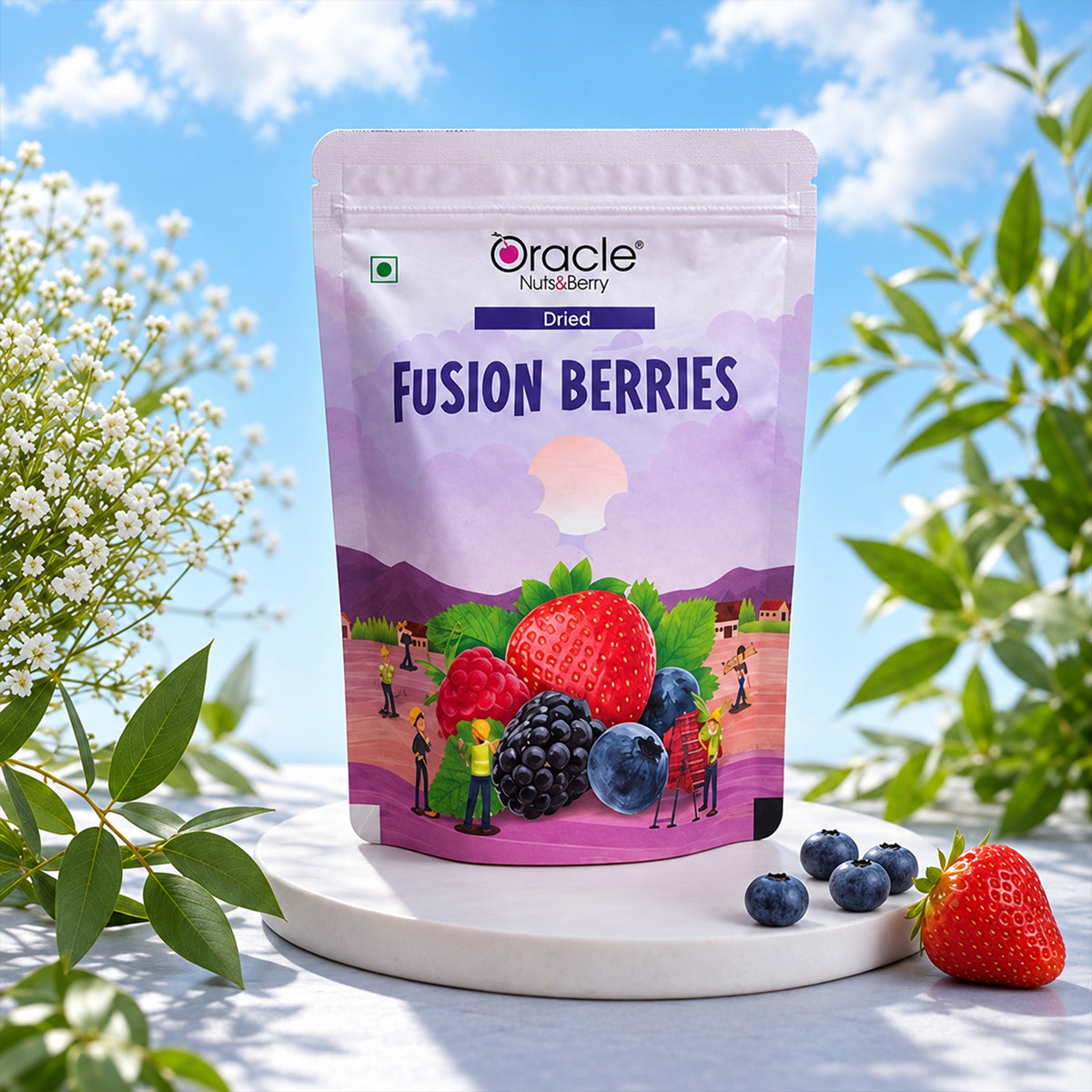 Fusion Berries Mix Premium Dried Mixed Berries Sweet and Tangy Berry Snack (250g)