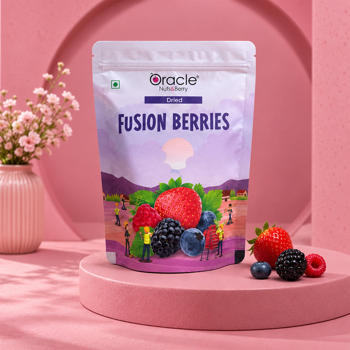 Fusion Berries Mix Premium Dried Mixed Berries Sweet and Tangy Berry Snack (250g)