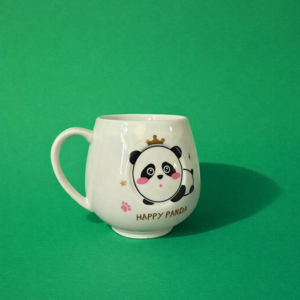 Cute Panda Ceramic Coffee Mug, Cartoon Printed Tea Cup