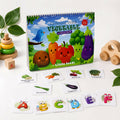 Educational Velcro Book for Kids – Learn Vegetables & Alphabets