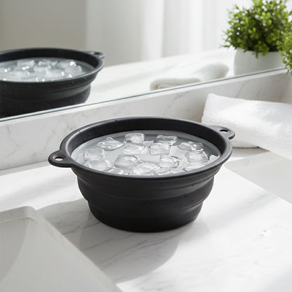 Portable Foldable Silicone Ice Bath Bowl (1 Pc)