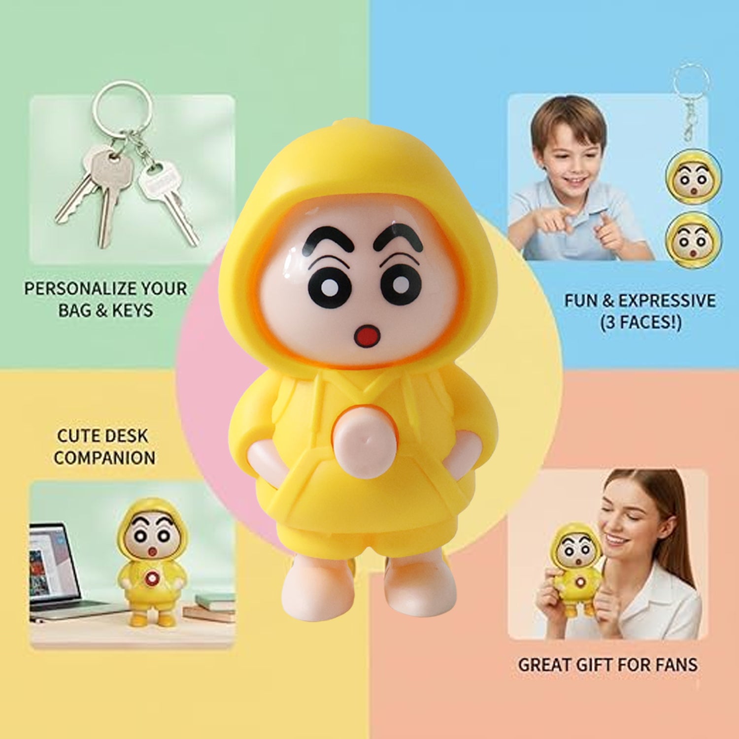 Face Changing Doll Keychain Close-up