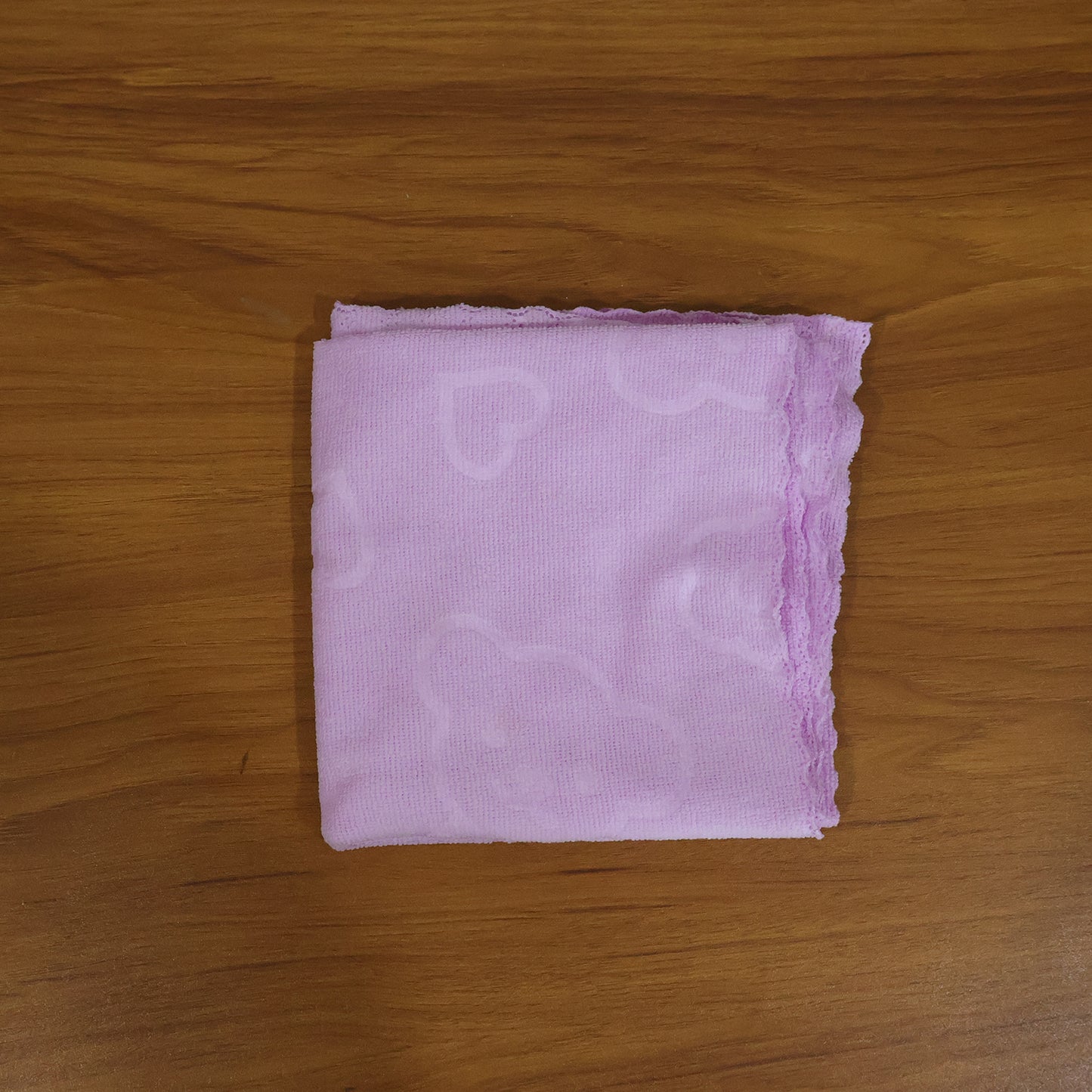 Microfiber cloth in use for cleaning