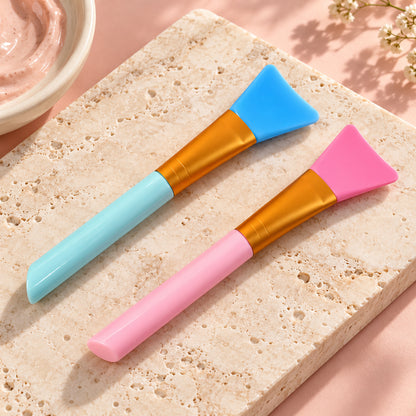 Silicone Face Mask Brush Set for Even Skincare Application at Home and Salon (2 Pc)