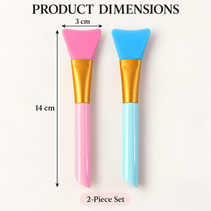 Silicone Face Mask Brush Set for Even Skincare Application at Home and Salon (2 Pc)