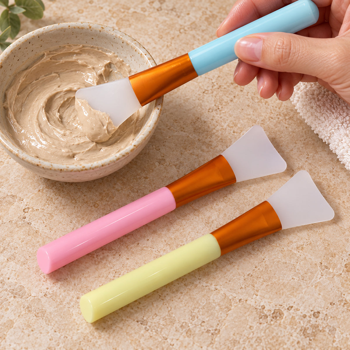 Silicone Face Mask Brush Set for Even Skincare Application at Home and Salon (3 Pc)