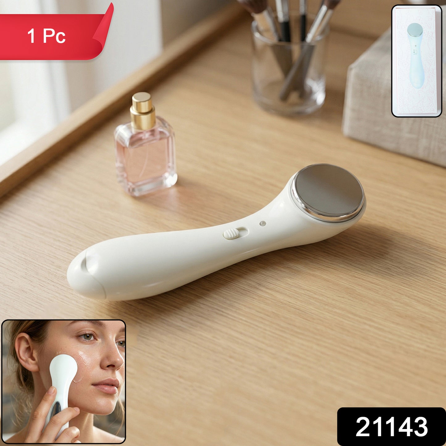 Electric facial massager handheld beauty tool