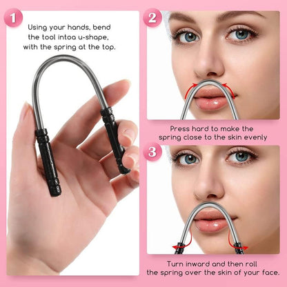 Facial Hair Remover Spring Tool – Gentle, Painless Epilator