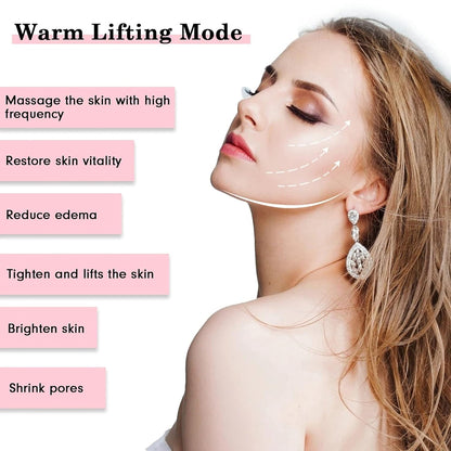 Facial massager handheld device front view
