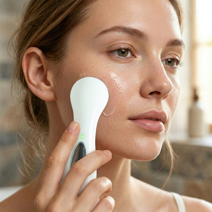 Close-up of facial massager device