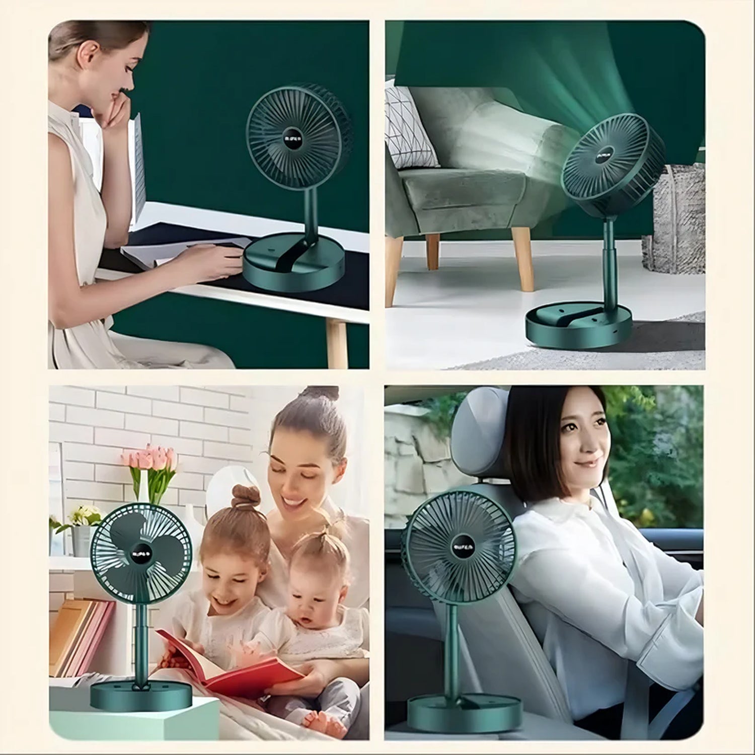 Foldable Mini Desk Fan with Adjustable Height and Angle (1 Pc)