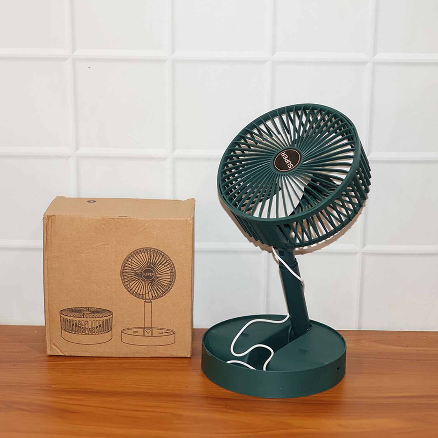 Foldable Mini Desk Fan with Adjustable Height and Angle (1 Pc)