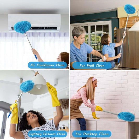Round microfiber cleaning duster for home use