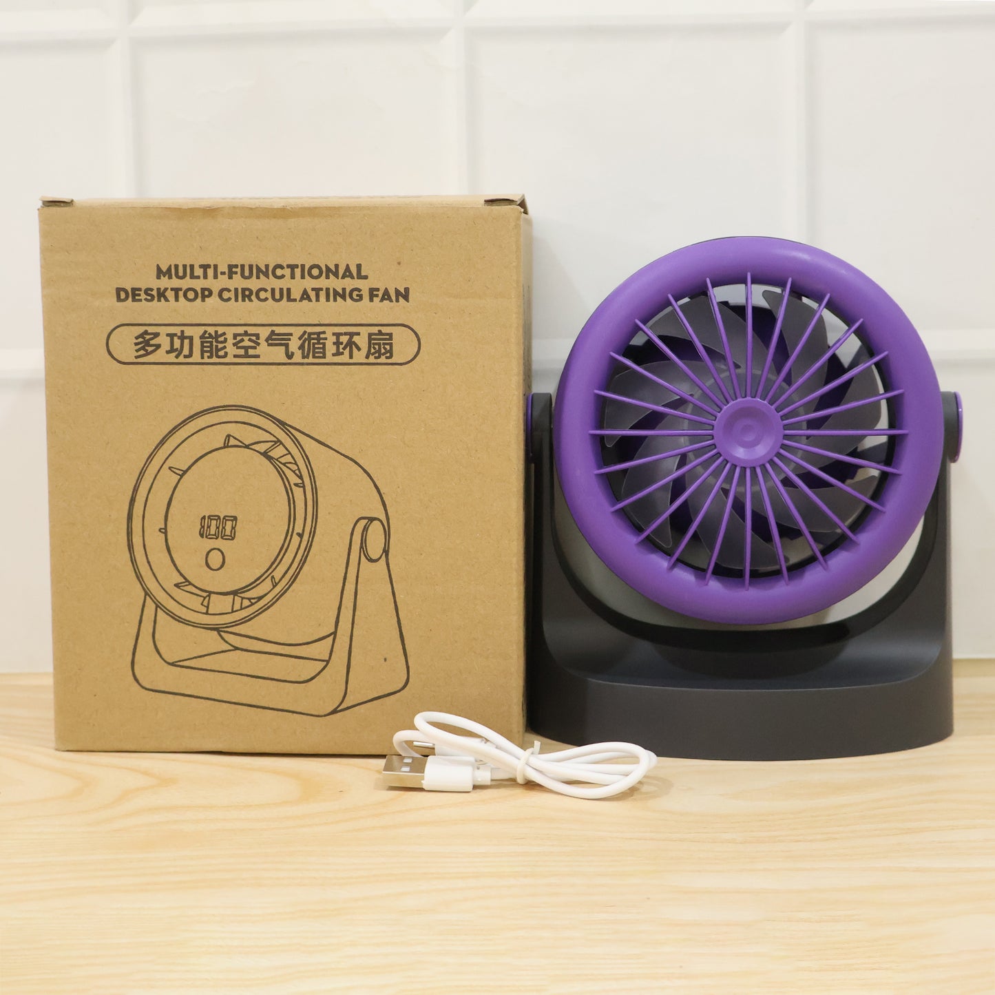Desktop Air Circulator Table Fan with Hanging Hook, Portable Desk Fan (1 Pc)