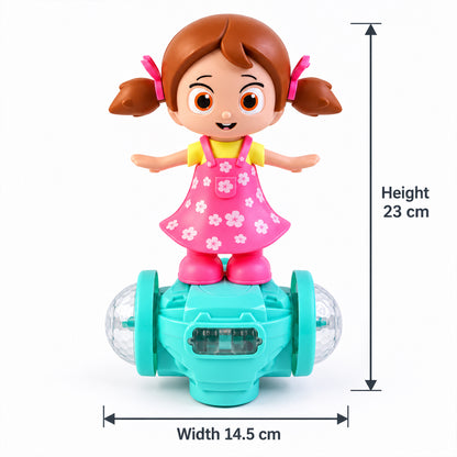 Musical Doll Toy with Colourful LED Lights and Multidirectional Movement (1 Pc)