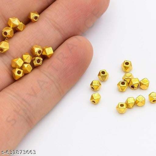 Traditional Maharashtrian Ashtpailu Mangalsutra Mani Beads – Ashtkoni Design (Pack of 50)