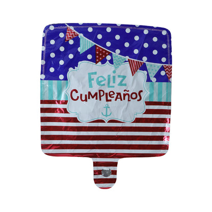 Feliz Cumpleanos foil balloon party decoration setup