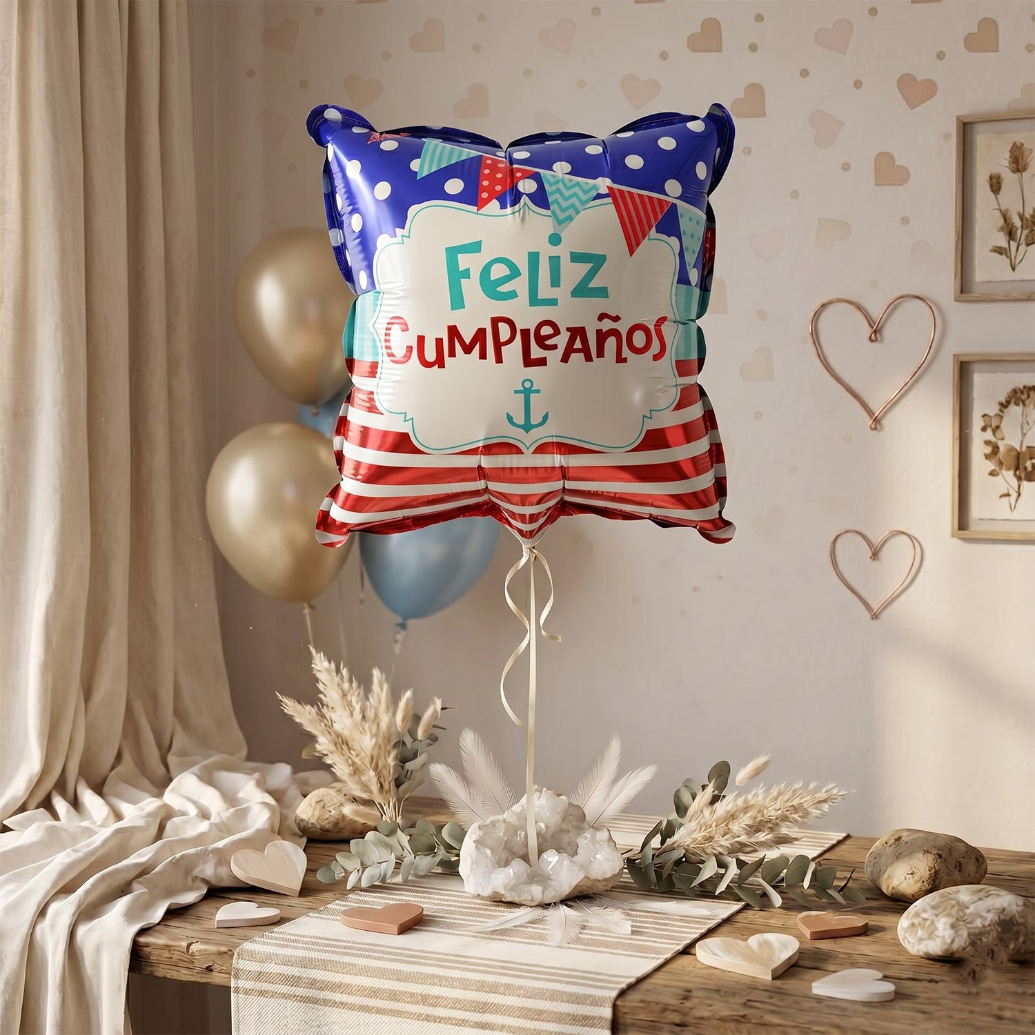 Feliz Cumpleanos foil balloon hanging decoration