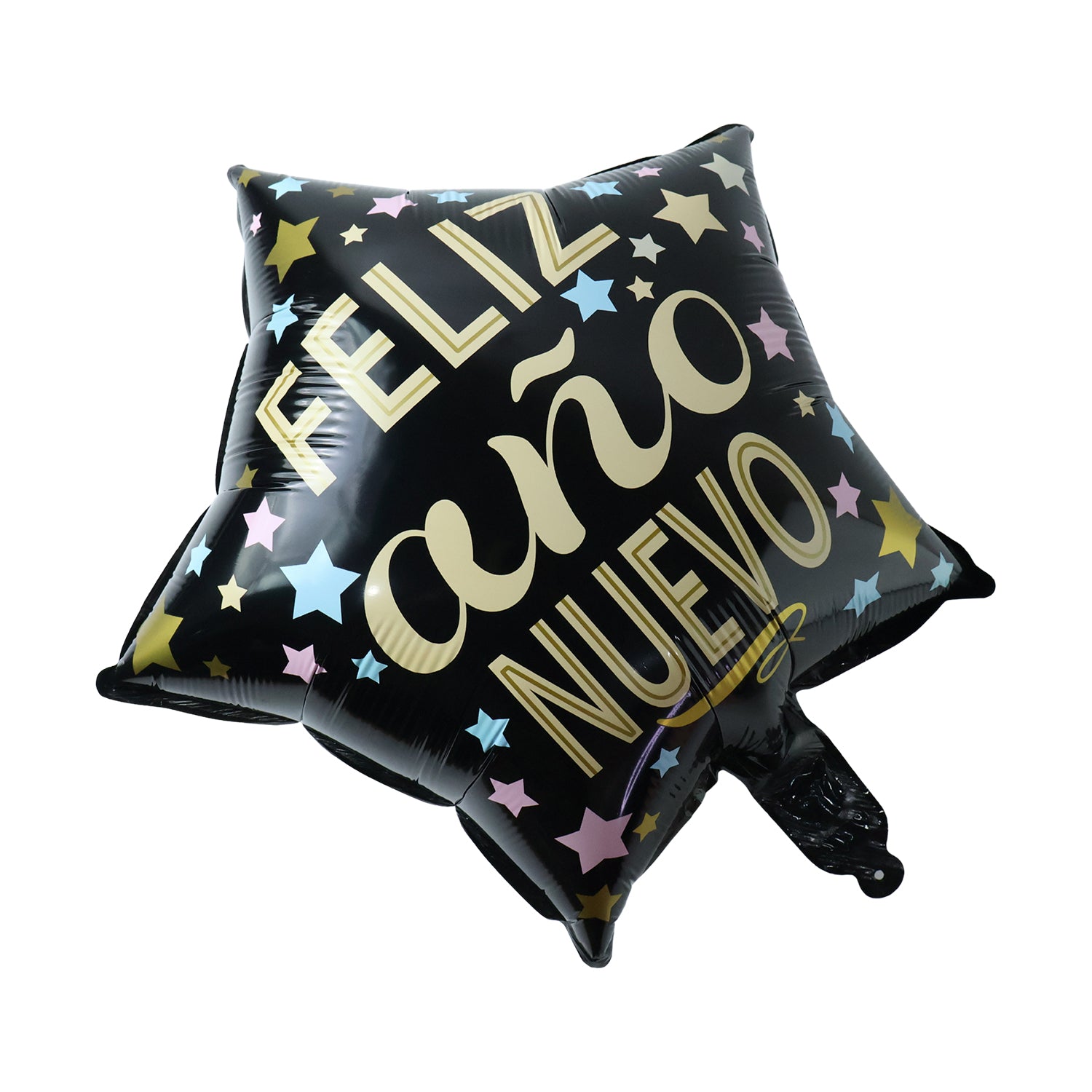 Black Star Feliz Ano Nuevo foil balloon hanging decoration