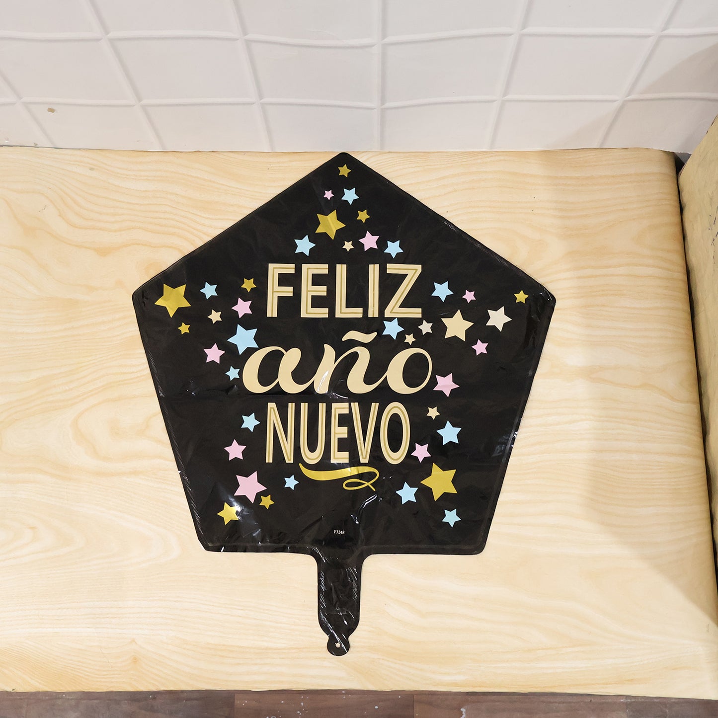 Black Star Feliz Ano Nuevo Foil Balloon - Party Decoration (1 Pc)