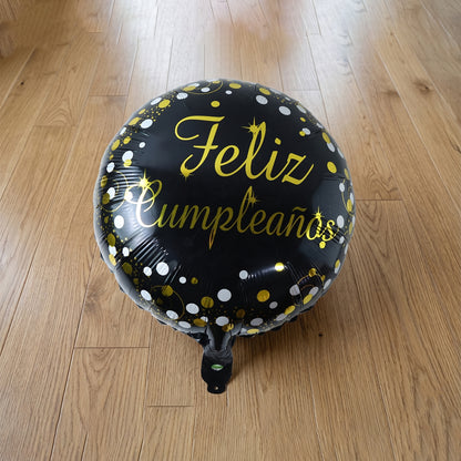 Black round balloon decoration