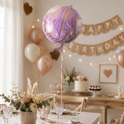 Marble pattern foil wall balloon