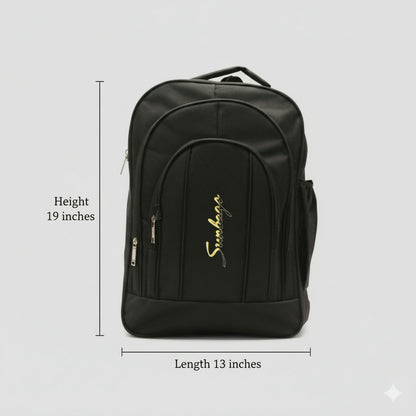 Backpack Black for Men & Women | Office & College Bag with Multiple Compartments Durable & Stylish Travel and Office Bag