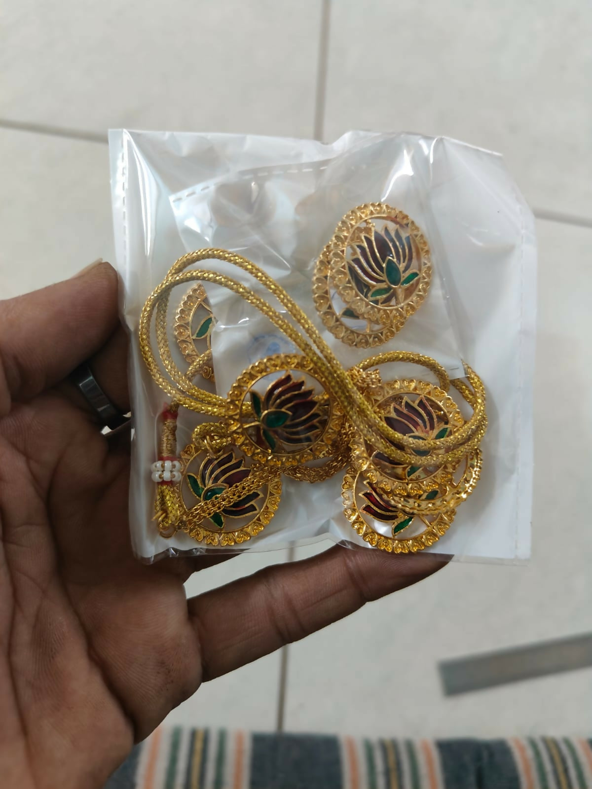 Temple Jewellery Lakshmi Coin Choker with Jhumka Earrings