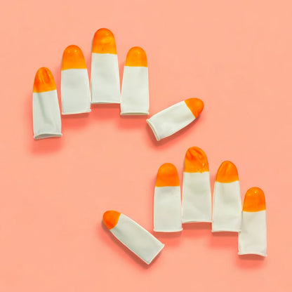 Silicone Finger Protector Caps, Reusable Anti Slip Fingertip Covers (10 Pcs Set)