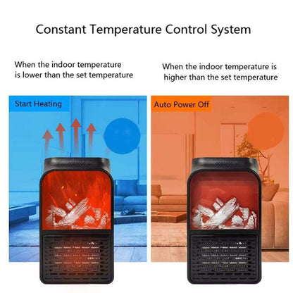 Portable Electric Fireplace lamp LED Flame Heater (1000w / 1 Pc)