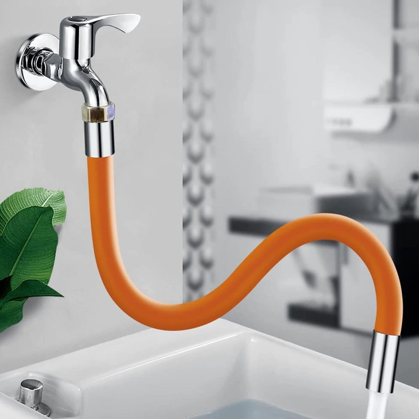 Flexible Silicone Water Tap Extender Pipe 44 Cm 1 Pc