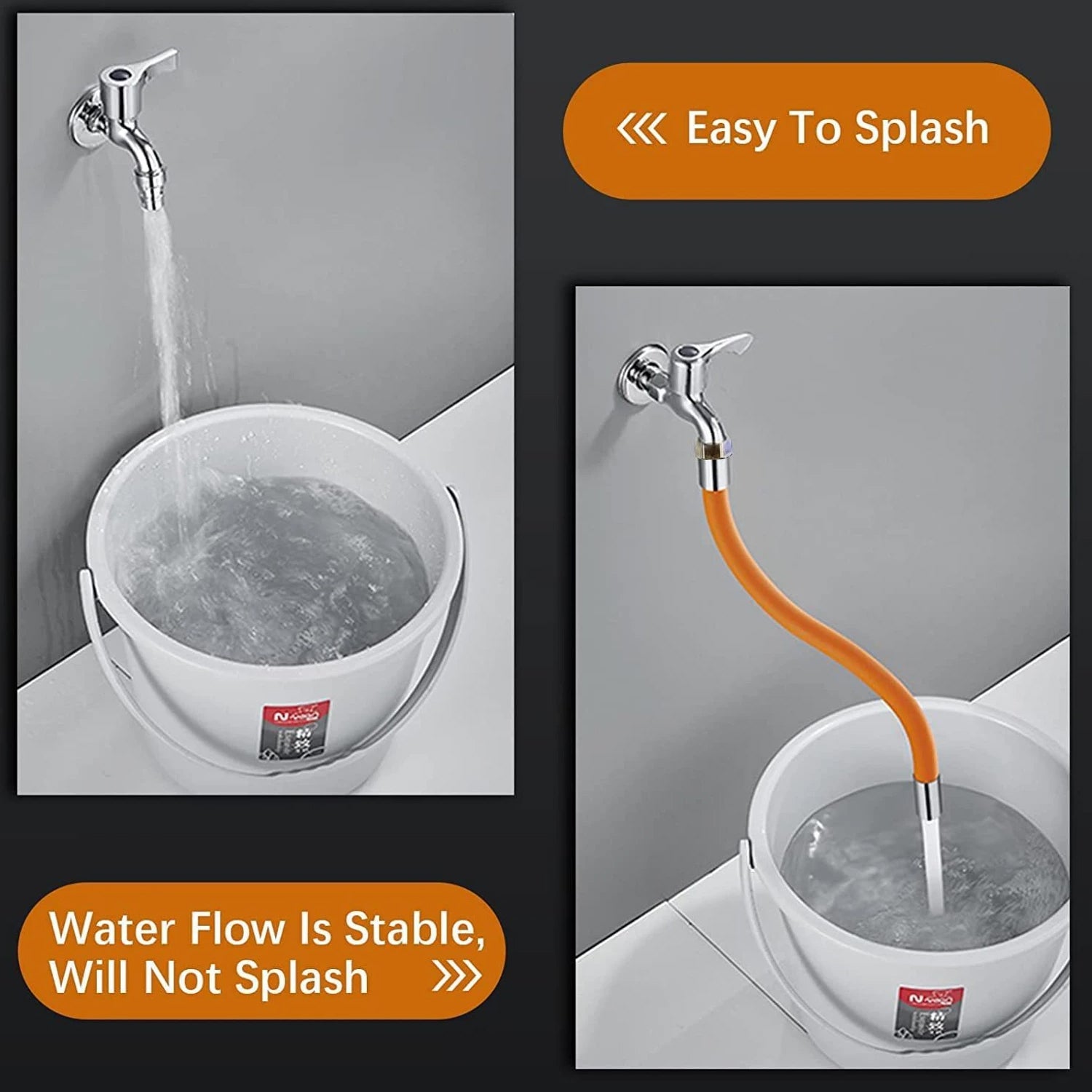 Flexible Silicone Water Tap Extender Pipe 44 Cm 1 Pc