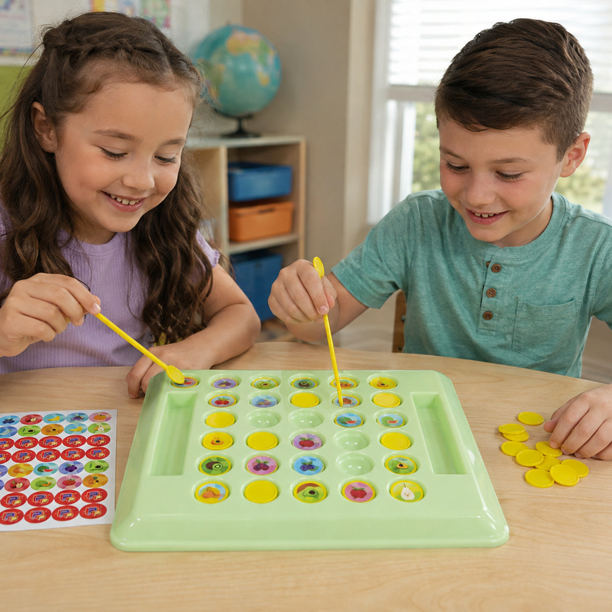 Flip and Match Fruit Memory Board Game for Kids Brain Learning Fun (1 Set)