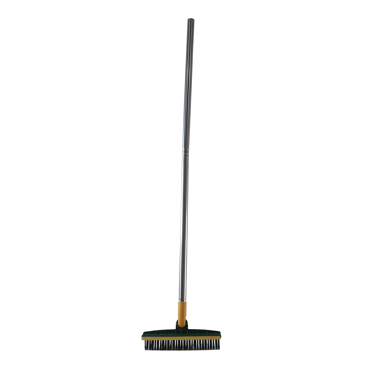 2 In 1 Long Handle Floor Scrubbing Brush with Wiper for Bathroom (1 Pc)