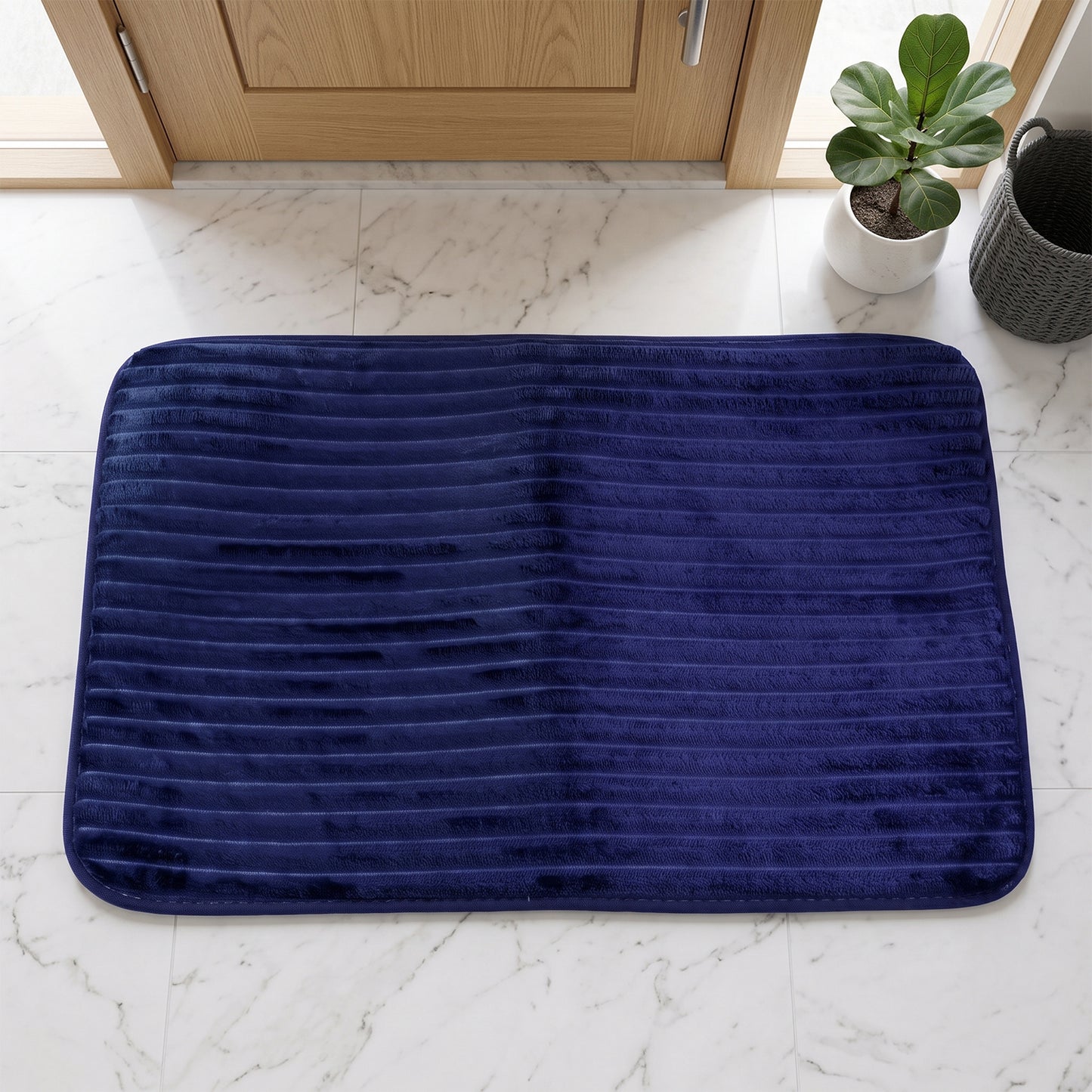 Anti Slip Soft Carpet Mat 60 x 39 Cm Memory Foam Bath Mat Absorbent (1 Pc)